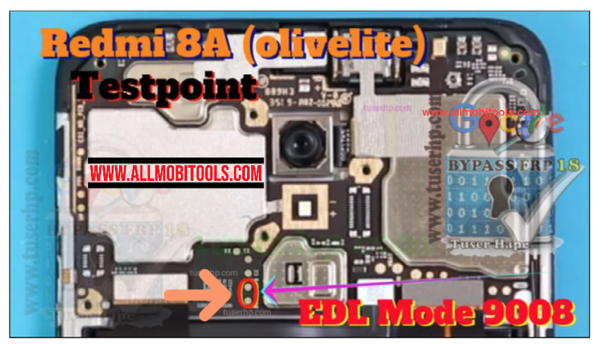Redmi 8 EDL Point [Test Point Pinout] – Reboot in EDL, Fastboot, Recovery Mode
